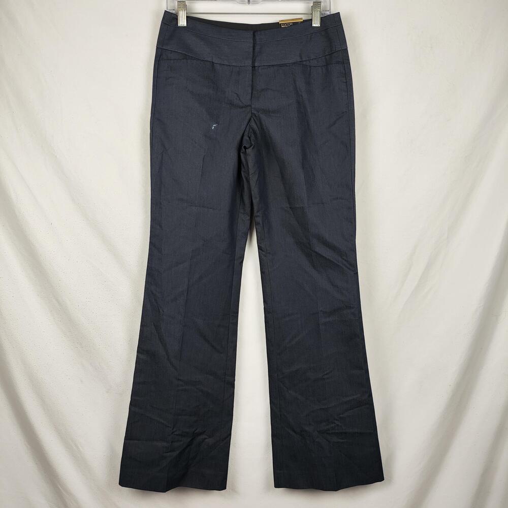 Express Pants Womens 4 Blue Editor Wide Waistband Flare Denim Stretch Workwear